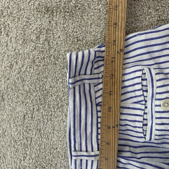 Madewell The Harlow Wide-Leg Pant in 100% Linen Size 0 Striped 29" Inseam 56-10 - Picture 7 of 9